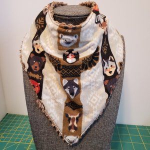 Handmade Lined Baby Drool Bandanas Set Of 3